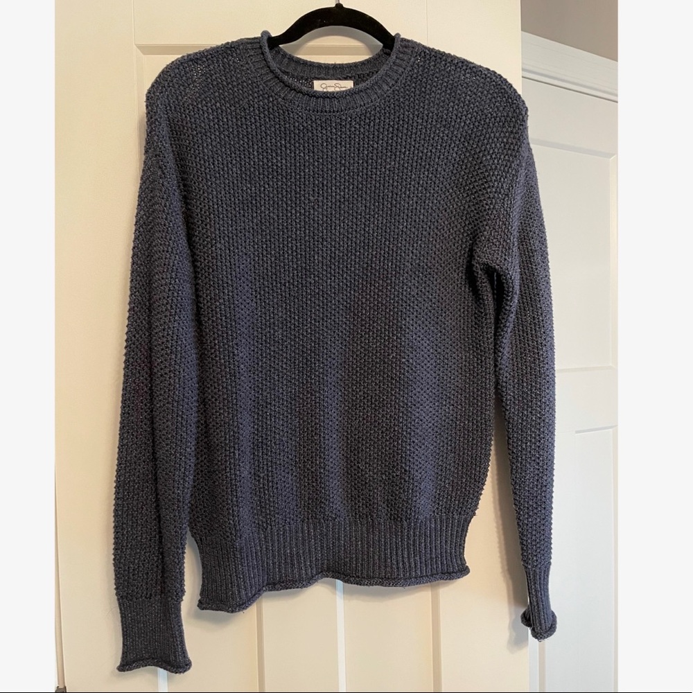 Jessica Simpson blue maternity sweater